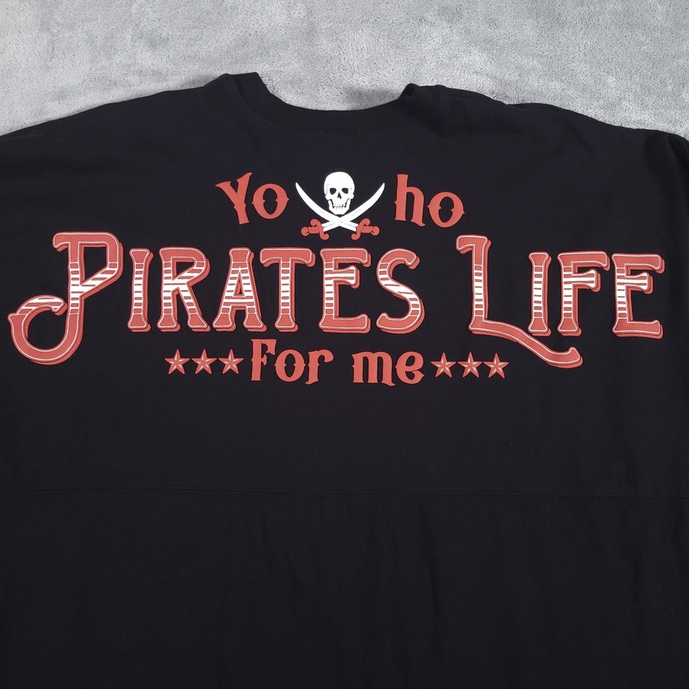 Spirit Jersey Shirt Mens XXL Black Pirates of the Caribbean Disney Parks Graphic